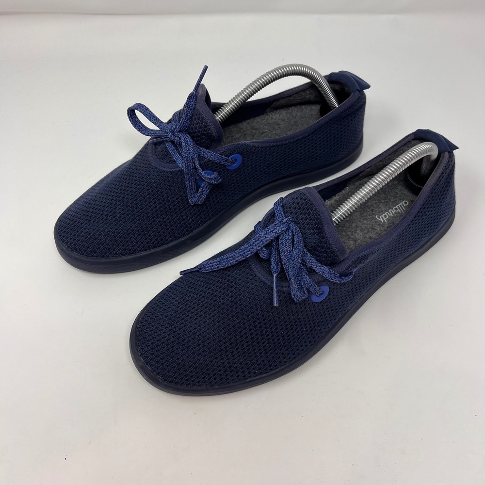 Allbirds Tree Skippers Sneakers Low Top Eucalyptus Men 10 Navy Blue Casual EUc - Picture 3 of 7